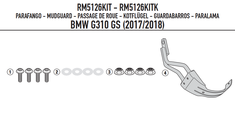 KAPPA MOCOWANIE BŁOTNIKA KRM01 BMW G 310GS 17-21